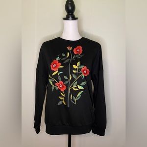 Topush brand sweatshirt with embroidery flowers size 6  worn a few times